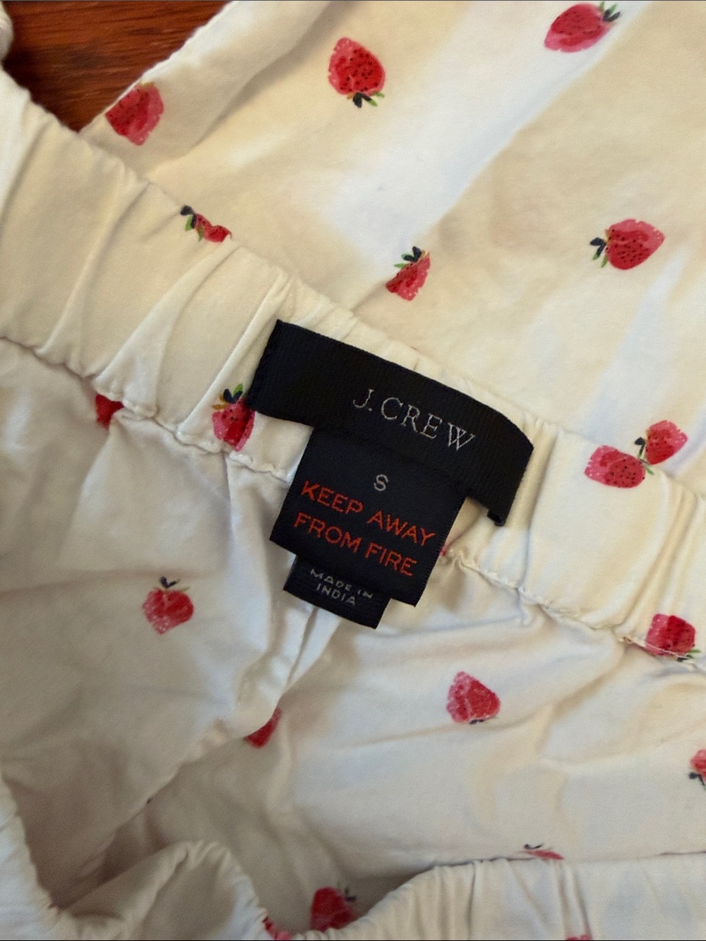 J.Crew White Pajama Set with Strawberry Print - Picture 6 of 10